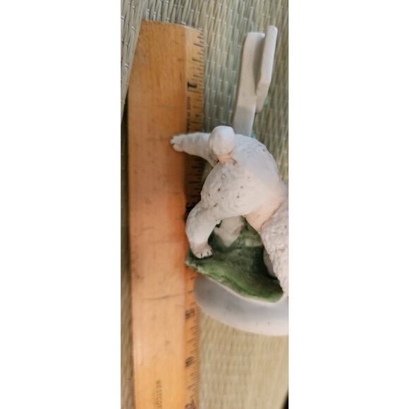 Vintage Enesco Poodle Figurine Urinating On Beware Of Dog Sign HTF - Picture 5 of 6